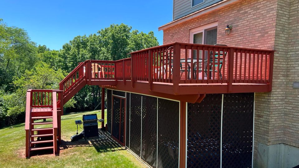 Finished deck and outdoor living space in Mason, Ohio
